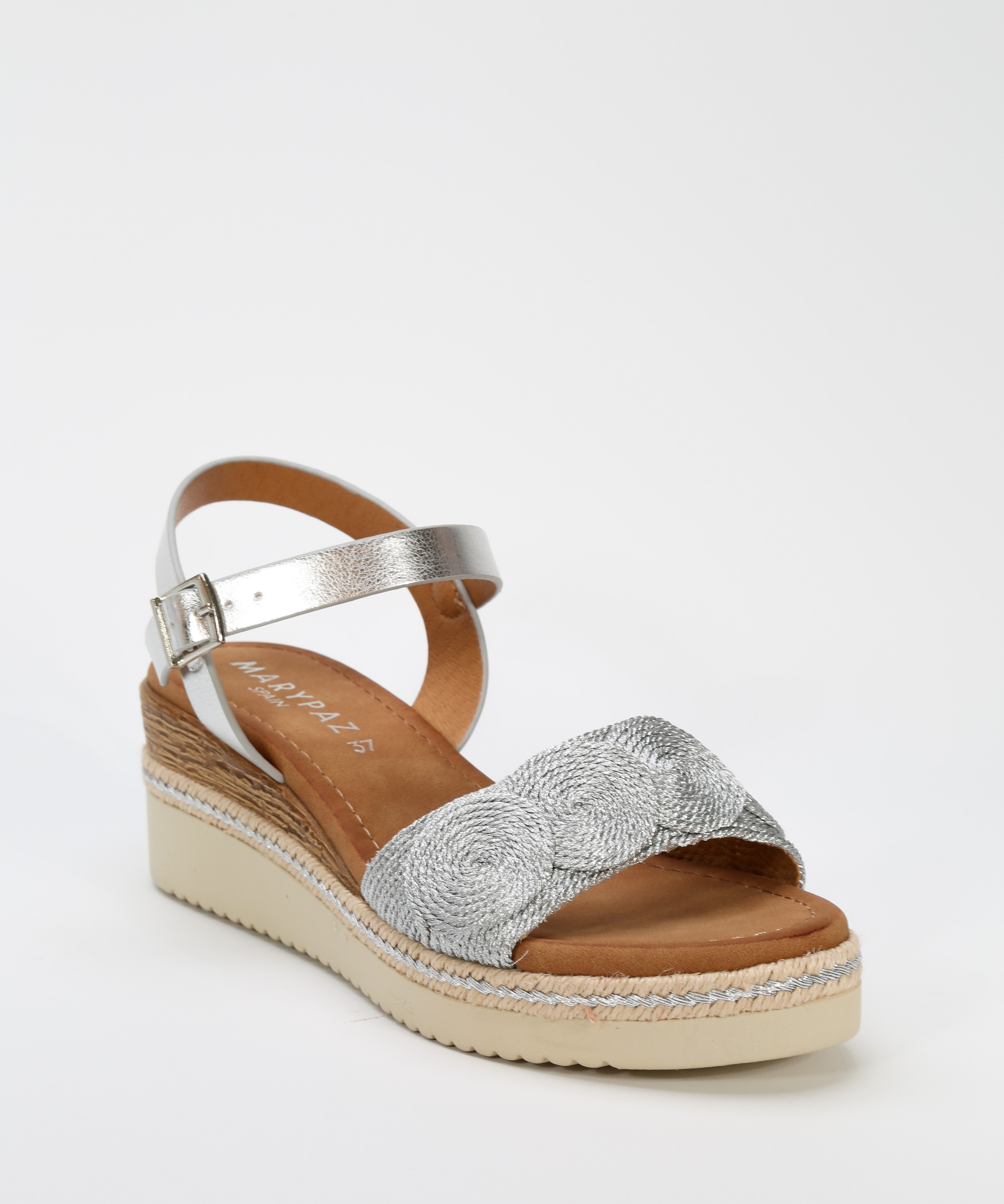 Sandalias cuña bordadas image number null